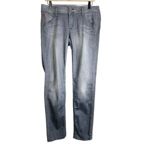 Hudson Men’s Blake Slim Straight Faded Black Jeans